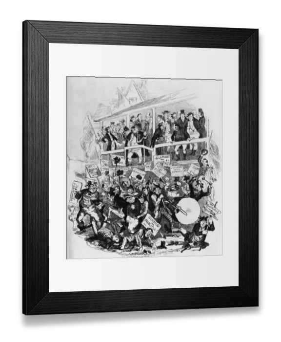 Framed Print : Eatanswill Election Framed Print : Eatanswill Election