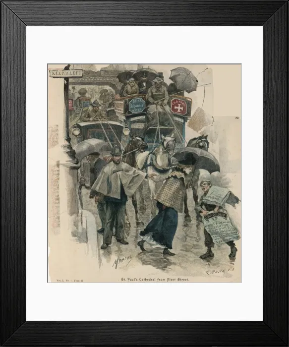 Framed Print : Busy Fleet Street Framed Print : Busy Fleet Street