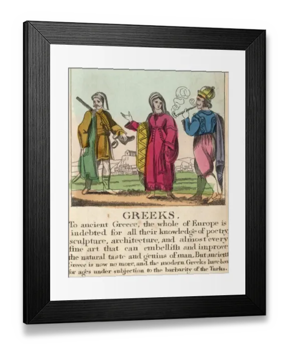 Framed Print : Modern Greeks Framed Print : Modern Greeks