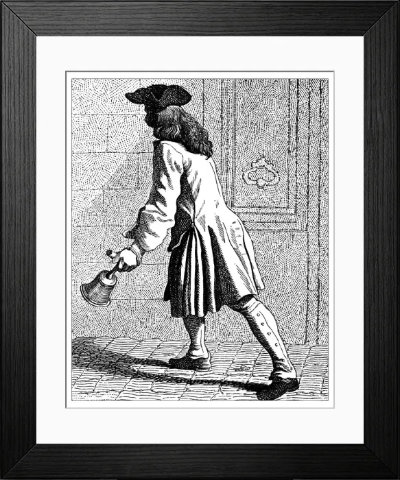 Framed Print : Antique illustration of people and jobs from Paris: Man Framed Print : Antique illustration of people and jobs from Paris: Man