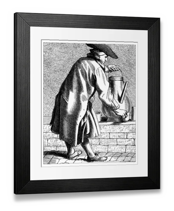 Framed Print : Antique illustration of people and jobs from Paris: Coffee vendor Framed Print : Antique illustration of people and jobs from Paris: Coffee vendor