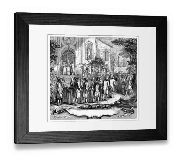Framed Print : Antique illustration of multiple wedding Framed Print : Antique illustration of multiple wedding