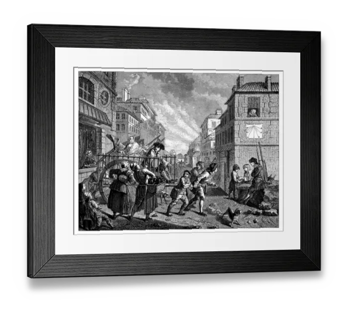 Framed Print : Antique illustration of people and jobs from Paris: Street scene Framed Print : Antique illustration of people and jobs from Paris: Street scene