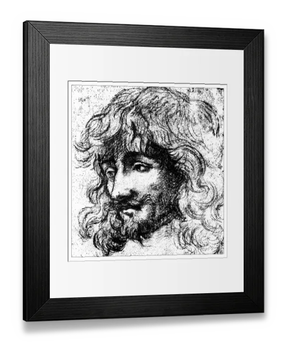 Framed Print : Antique illustration of young man portrait by Van Dick Framed Print : Antique illustration of young man portrait by Van Dick