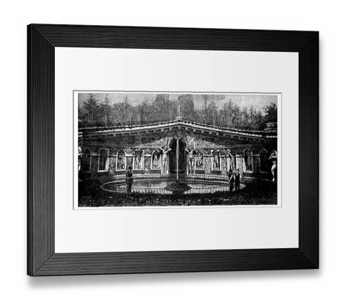 Framed Print : Antique illustration of fountain / Nymphaeum of Villa Barbaro (Maser, Veneto, Italy) Framed Print : Antique illustration of fountain / Nymphaeum of Villa Barbaro (Maser, Veneto, Italy)