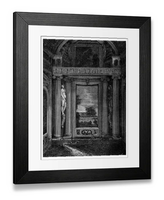 Framed Print : Antique illustration of decoration-interior of Villa Barbaro (Maser, Italy) Framed Print : Antique illustration of decoration-interior of Villa Barbaro (Maser, Italy)