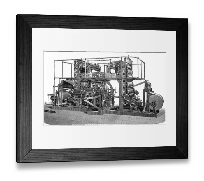 Framed Print : Twin rotation printing press Framed Print : Twin rotation printing press