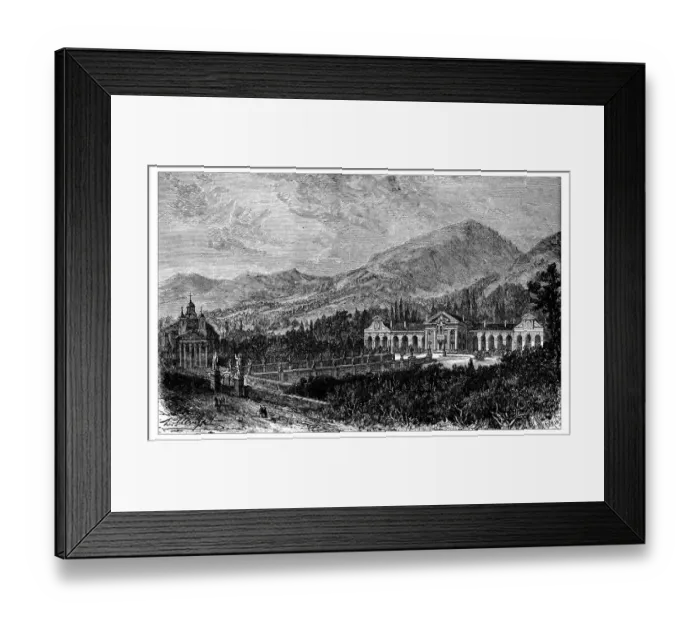 Framed Print : Antique illustration of Palladian Villa Barbaro (Maser, Veneto, Italy) Framed Print : Antique illustration of Palladian Villa Barbaro (Maser, Veneto, Italy)