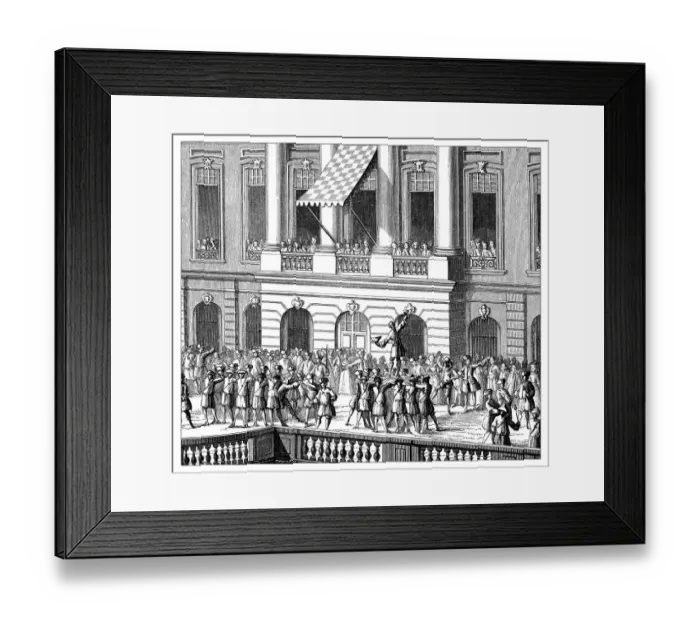 Framed Print : Antique illustration of parade for the king Framed Print : Antique illustration of parade for the king
