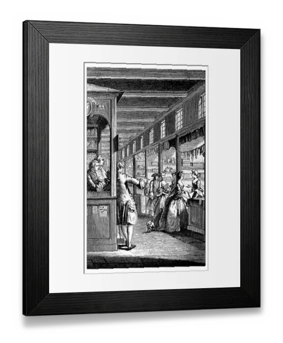 Framed Print : Antique illustration of Galeries du Palais, Paris Framed Print : Antique illustration of Galeries du Palais, Paris