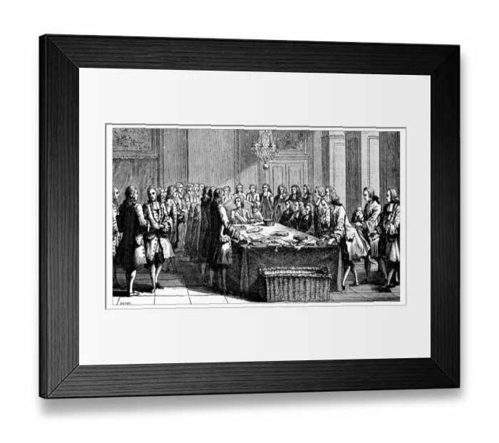 Framed Print : Antique illustration of Louis XV Framed Print : Antique illustration of Louis XV