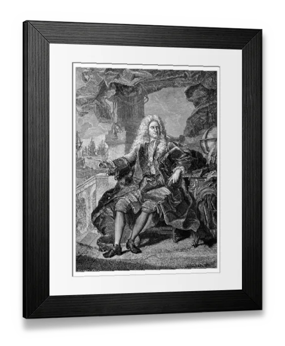 Framed Print : Antique illustration of Samuel Bernard Framed Print : Antique illustration of Samuel Bernard