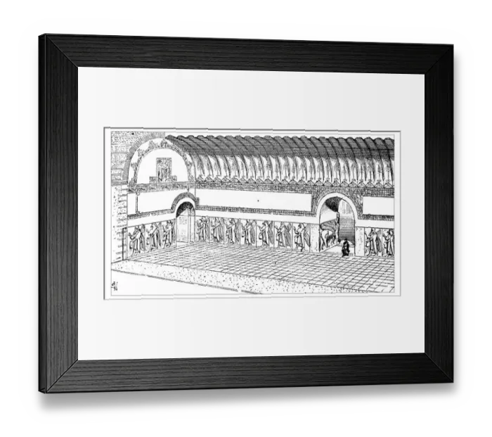 Framed Print : Antique illustration of palace of Nimrud (Kalhu near Mosul, Iraq)
