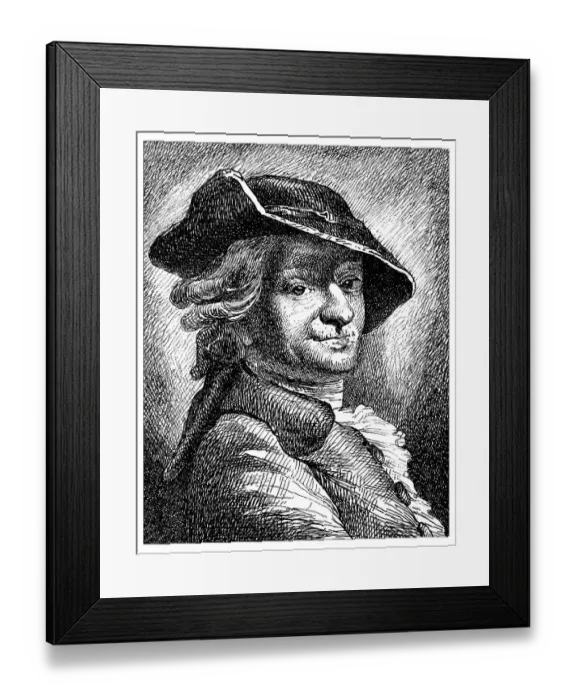 Framed Print : Antique illustration of portrait of Maurice Quentin de La Tour Framed Print : Antique illustration of portrait of Maurice Quentin de La Tour
