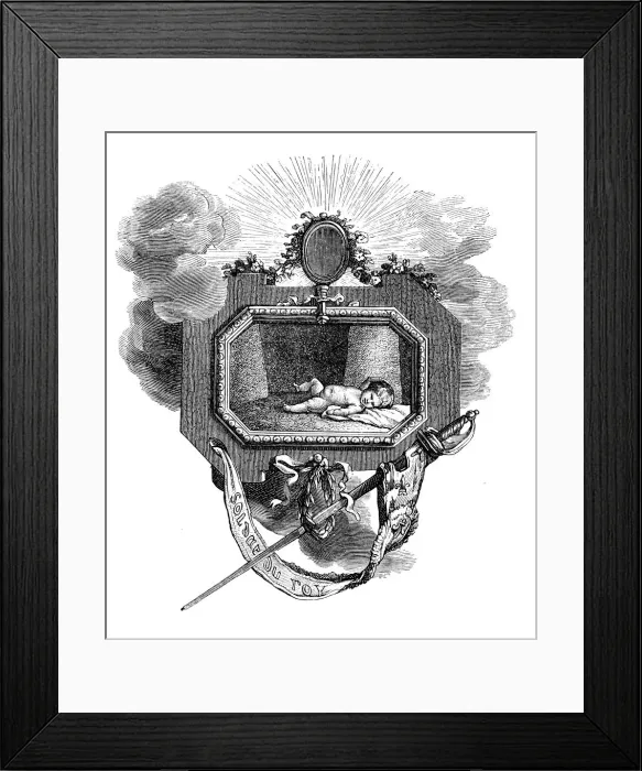 Framed Print : Antique illustration of emblem Framed Print : Antique illustration of emblem