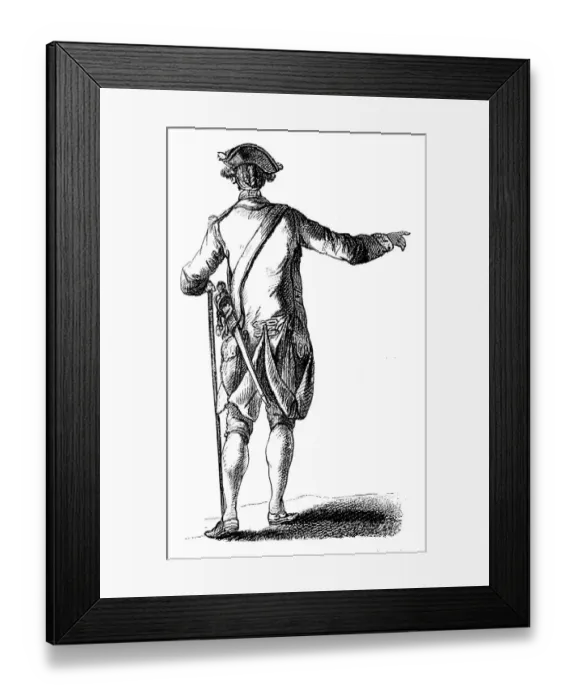 Framed Print : Antique illustration of French soldier Framed Print : Antique illustration of French soldier