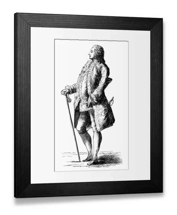 Framed Print : Antique illustration of French soldier Framed Print : Antique illustration of French soldier
