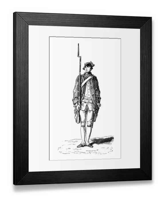 Framed Print : Antique illustration of French soldier