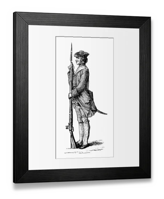 Framed Print : Antique illustration of French soldier Framed Print : Antique illustration of French soldier