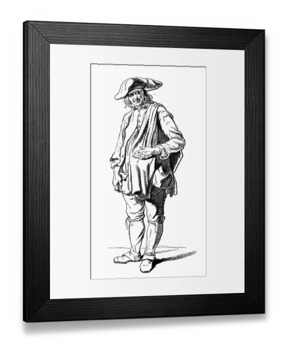Framed Print : Antique illustration of man Framed Print : Antique illustration of man