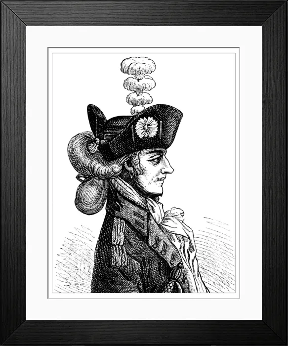 Framed Print : Antique illustration of French soldier Framed Print : Antique illustration of French soldier