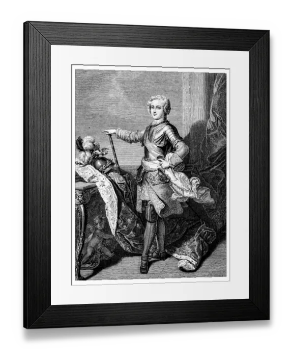 Framed Print : Antique illustration of young Louis XV Framed Print : Antique illustration of young Louis XV