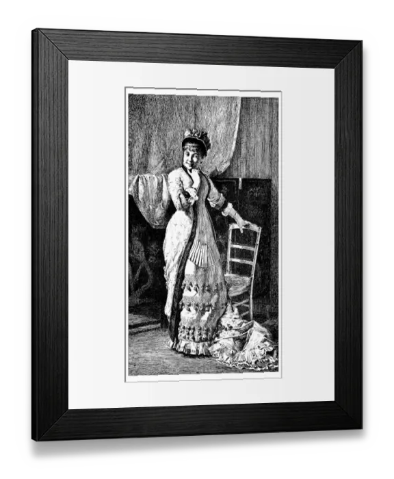 Framed Print : Antique illustration of Portrait of young lady (actress Anna Judic) Framed Print : Antique illustration of Portrait of young lady (actress Anna Judic)