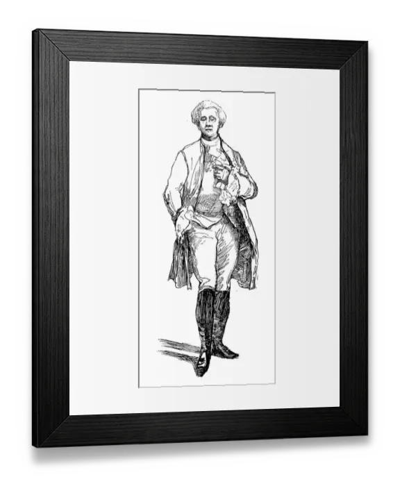 Framed Print : Antique illustration of 19th century man, actor Framed Print : Antique illustration of 19th century man, actor