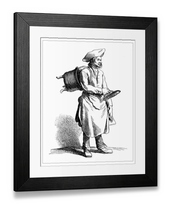 Framed Print : Antique illustration of people and jobs from Paris: Boilermaker coppersmith