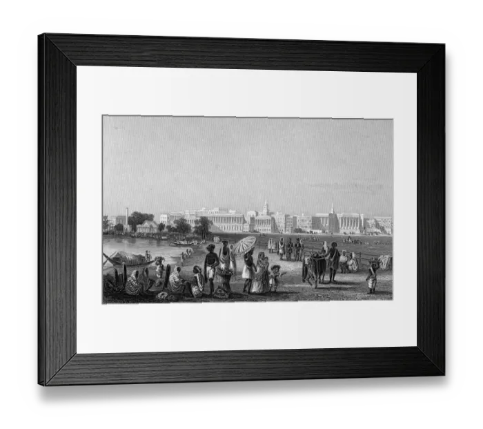 Framed Print : View Of Calcutta From The Esplanade Framed Print : View Of Calcutta From The Esplanade