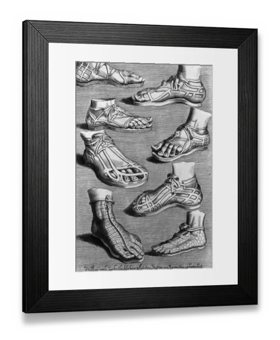 Framed Print : Statue Sandals Framed Print : Statue Sandals