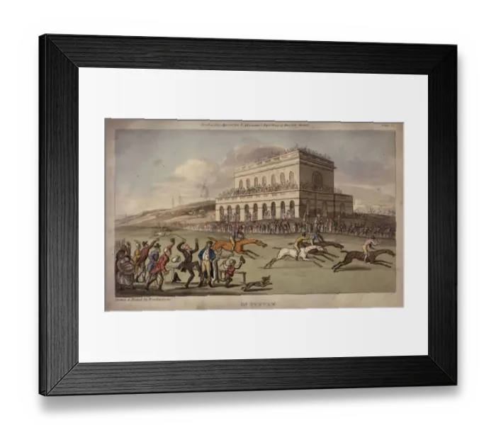 Framed Print : Dr Syntax. 1st April 1813: Dr Syntax spends a day at the race track in York, Framed Print : Dr Syntax. 1st April 1813: Dr Syntax spends a day at the race track in York,