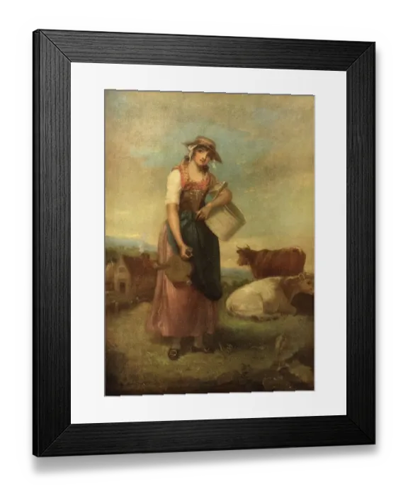 Framed Print : The Milkmaid Framed Print : The Milkmaid