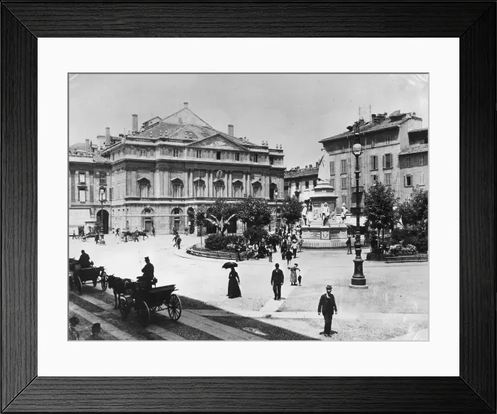 Framed Print : La Scala. circa 1890: La Scala, opera house in Milan Framed Print : La Scala. circa 1890: La Scala, opera house in Milan