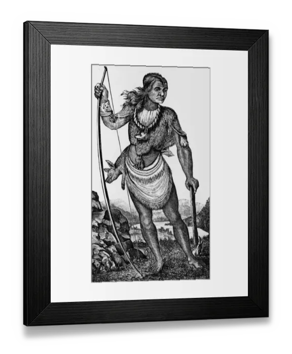 Framed Print : Illustration Of Susquehanna Indian Woman Framed Print : Illustration Of Susquehanna Indian Woman
