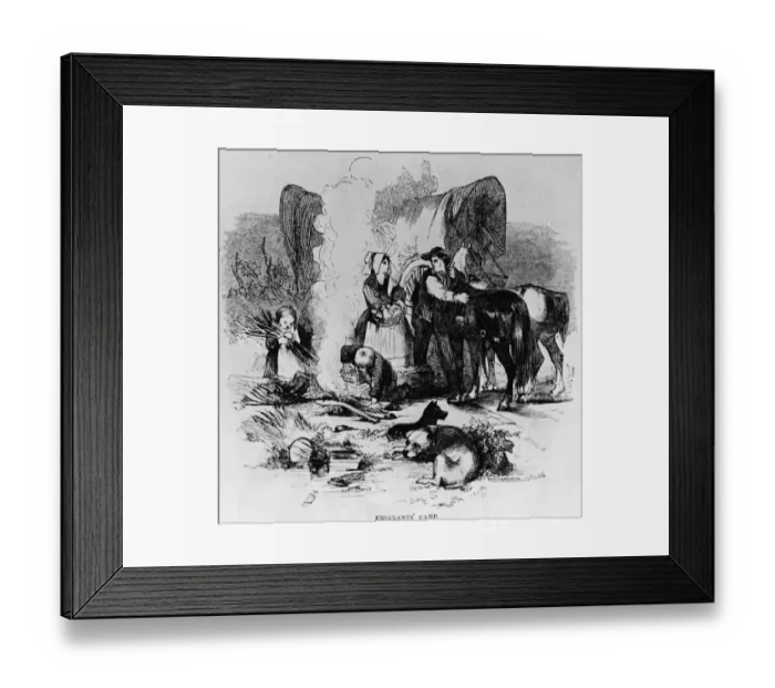 Framed Print : American Settlers Crossing The Plains Framed Print : American Settlers Crossing The Plains