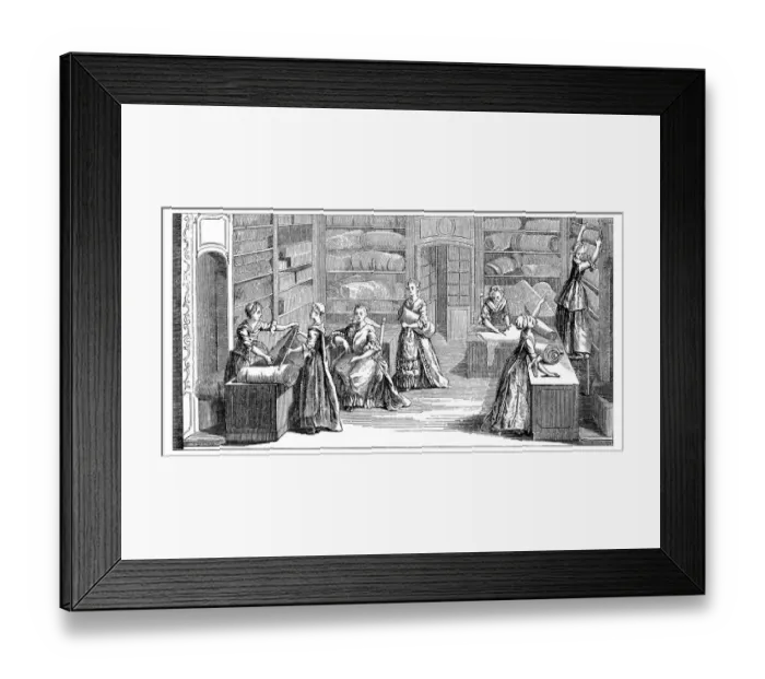 Framed Print : Antique illustration of store Framed Print : Antique illustration of store