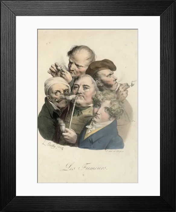 Framed Print : Les Fumeurs Framed Print : Les Fumeurs