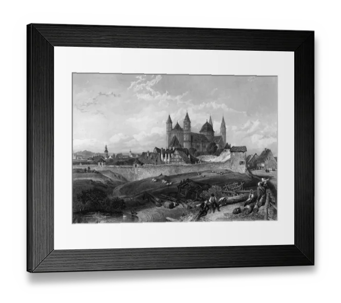 Framed Print : Worms. The town of Worms in Germany. One of the Rhenish towns that joined Framed Print : Worms. The town of Worms in Germany. One of the Rhenish towns that joined
