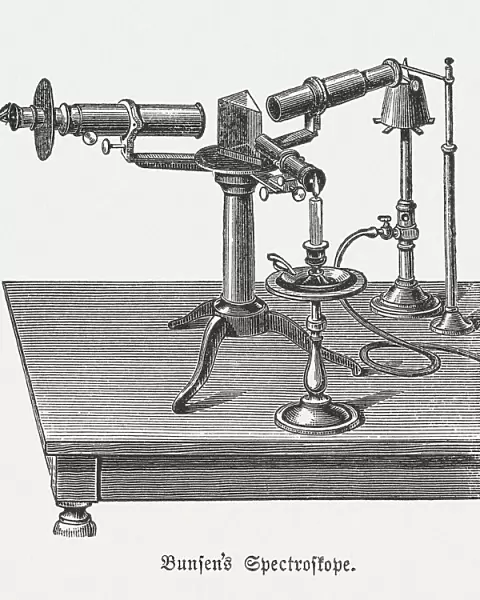 Spectroscope (c. 1860) by Bunsen and Kirchhoff, published in 1880