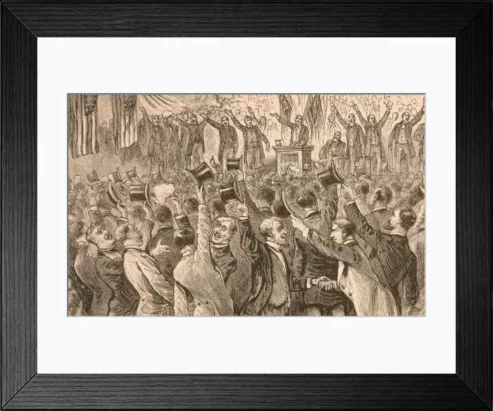 Framed Print : Illustration of Republican National Convention, Chicago, IL, 1884 Framed Print : Illustration of Republican National Convention, Chicago, IL, 1884