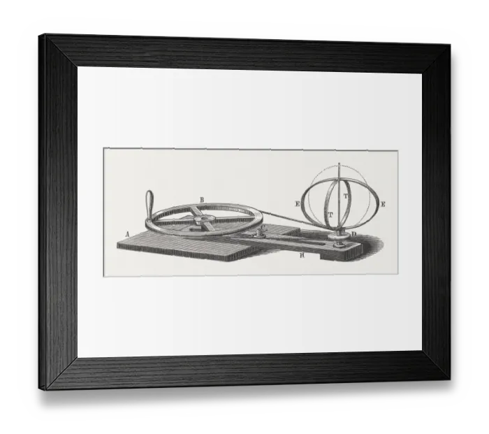 Framed Print : Centrifugal swing machine, wood engraving, published in 1880 Framed Print : Centrifugal swing machine, wood engraving, published in 1880