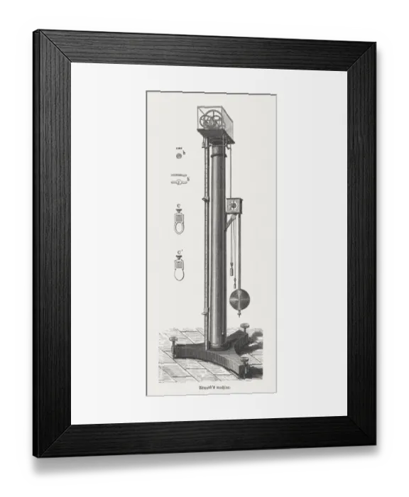 Framed Print : Atwoods machine, wood engraving, published in 1880 Framed Print : Atwoods machine, wood engraving, published in 1880
