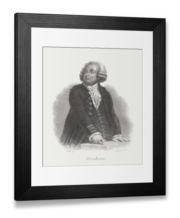 Framed Print : Mirabeau (1749 - 1791), steel engraving, published in 1868 Framed Print : Mirabeau (1749 - 1791), steel engraving, published in 1868