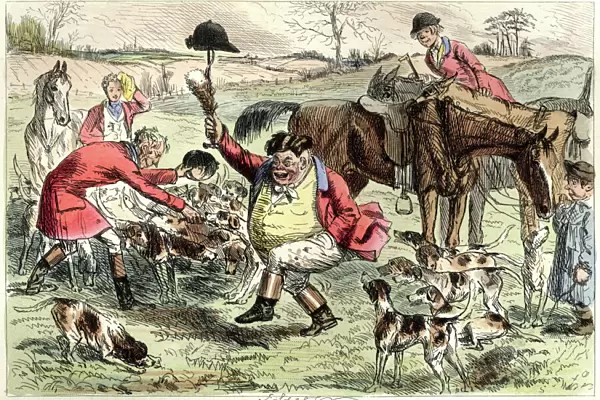 The kill at a Victorian fox hunt