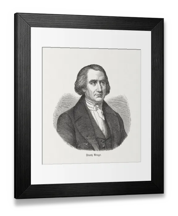 Framed Print : FranAzois Arago (1786 - 1853), wood engraving, published in 1880 Framed Print : FranAzois Arago (1786 - 1853), wood engraving, published in 1880