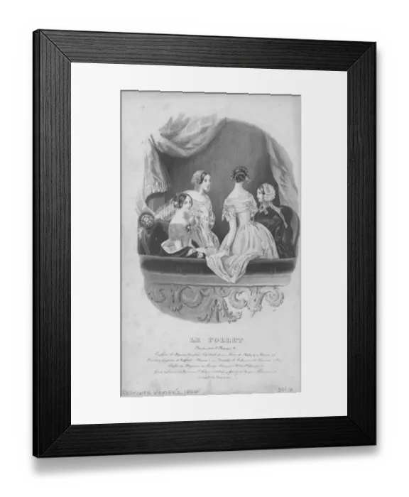 Framed Print : Parisian Womens Fashion