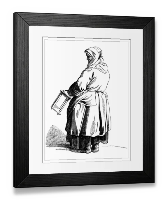 Framed Print : Antique illustration of people and jobs from Paris: Vendor Framed Print : Antique illustration of people and jobs from Paris: Vendor
