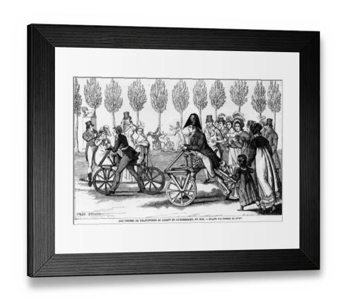 Framed Print : Bicycle Cartoon Framed Print : Bicycle Cartoon