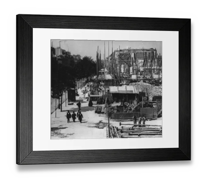 Framed Print : New Hotel. circa 1860: The Hotel de la Paix, Paris under construction Framed Print : New Hotel. circa 1860: The Hotel de la Paix, Paris under construction